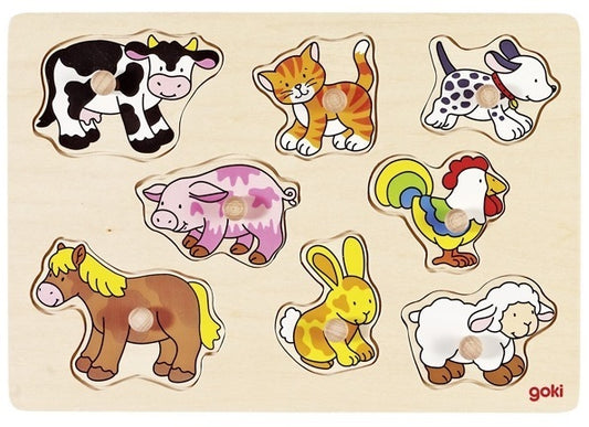 Farm animal knob puzzle