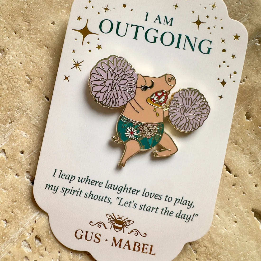 GUS + MABEL Positivity Pins