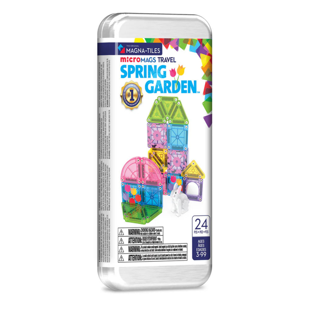 Magna-Tiles - microMAGS Spring Garden Travel Set - 24 Pieces