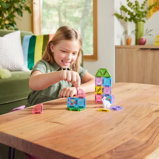 Magna-Tiles - microMAGS Spring Garden Travel Set - 24 Pieces