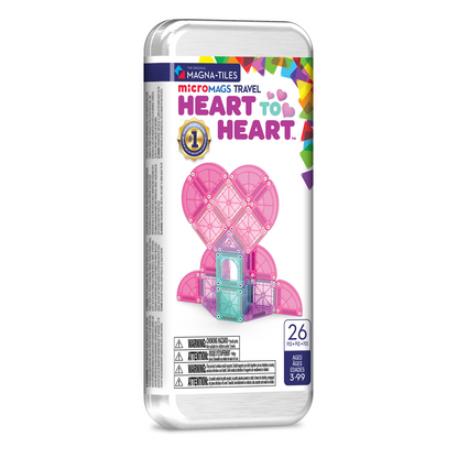 Magna-Tiles - microMAGS Heart to Heart Travel Set - 26 pieces