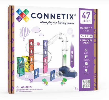 47 pc Ball Run Launcher Pack - Connetix Tiles