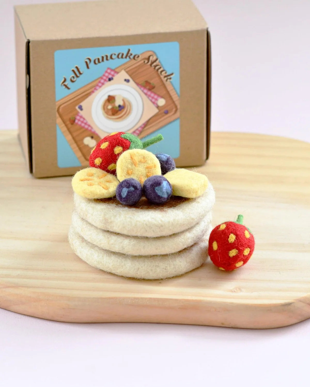 FELT PANCAKE STACK PLAY FOOD SET