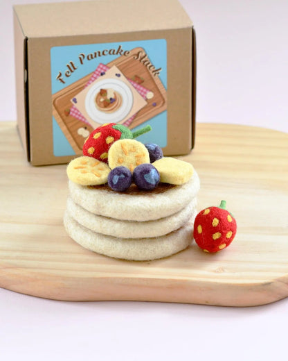 FELT PANCAKE STACK PLAY FOOD SET
