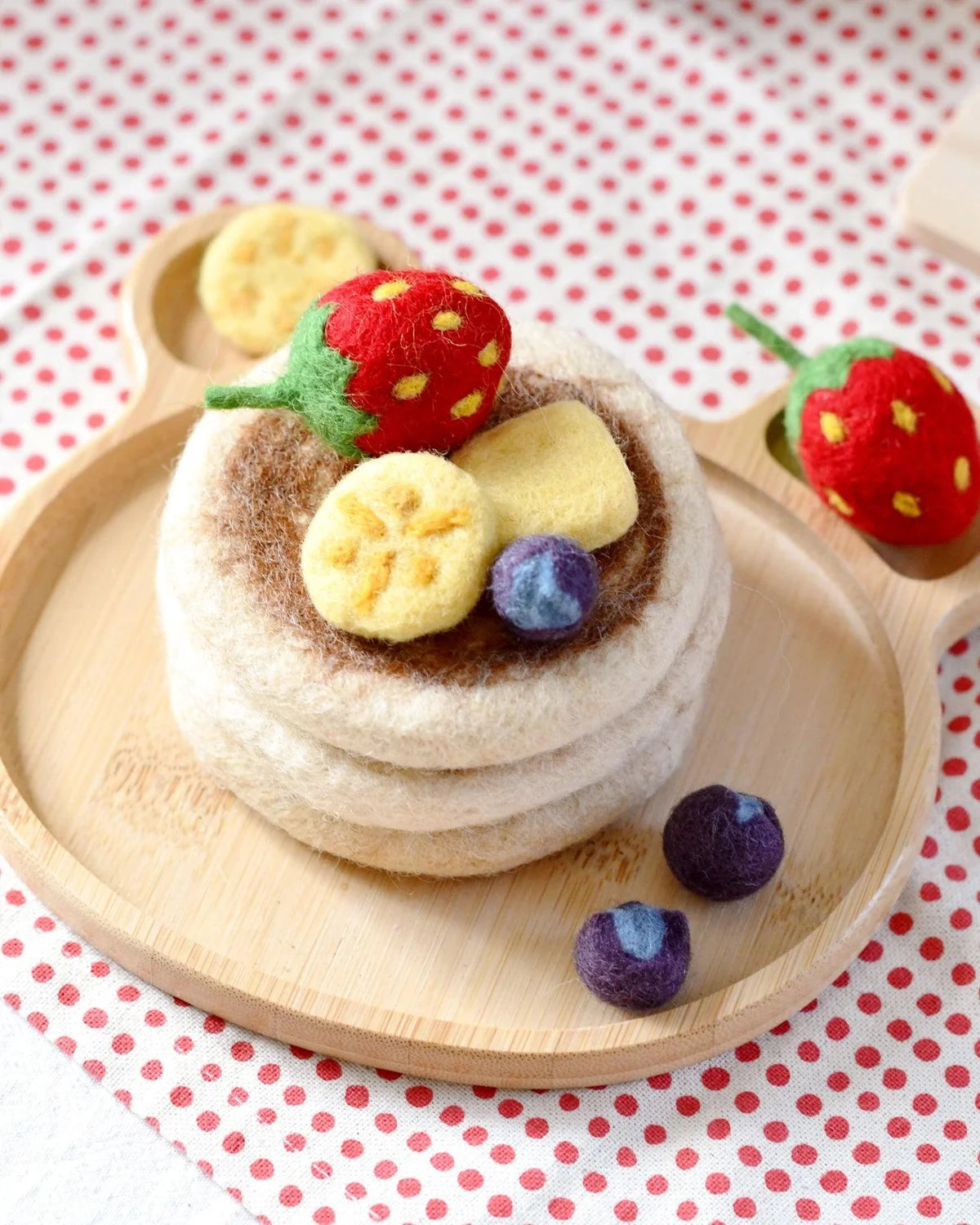 FELT PANCAKE STACK PLAY FOOD SET