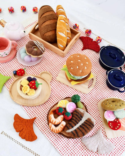 FELT PANCAKE STACK PLAY FOOD SET