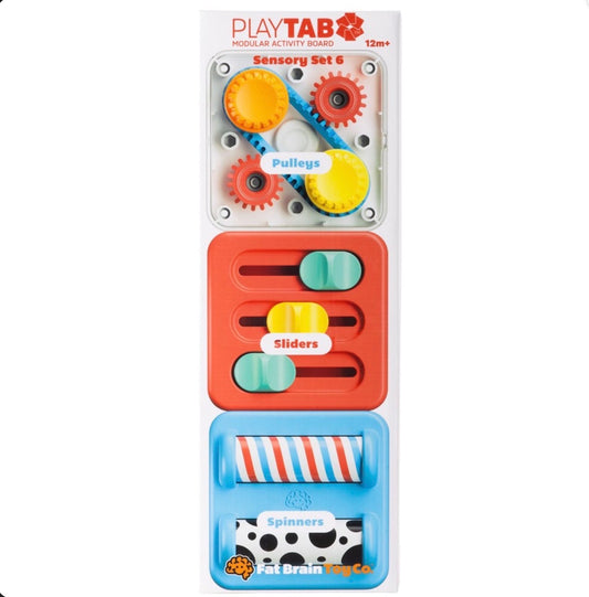 Playtab Sensory Set 6 - Pulleys, Sliders, Spinners