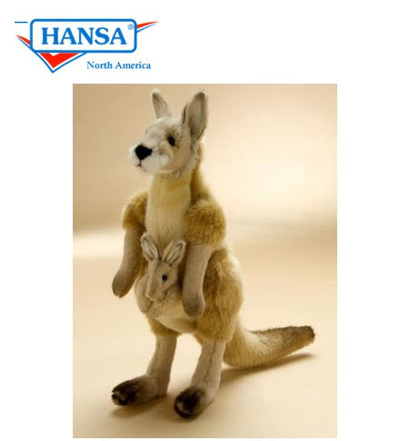 Red Kangaroo with Joey Puppet
