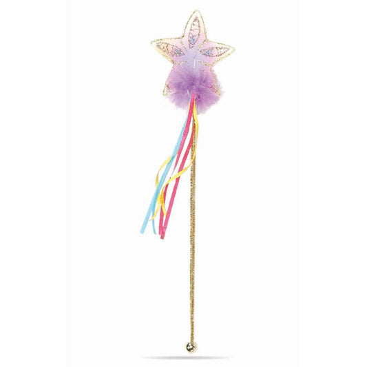 Multi Pastel Gold Glitter Rainbow Wand