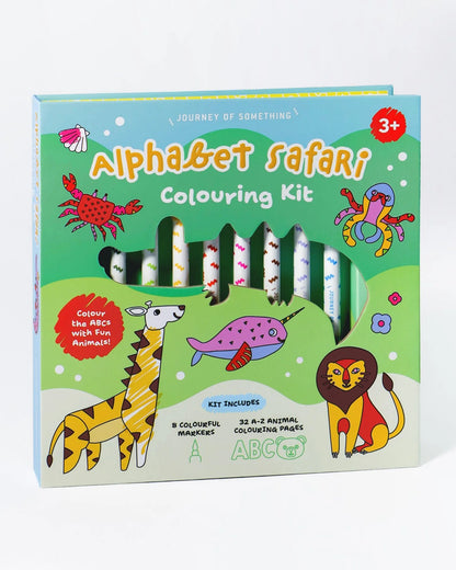 ALPHABET SAFARI COLOURING KIT