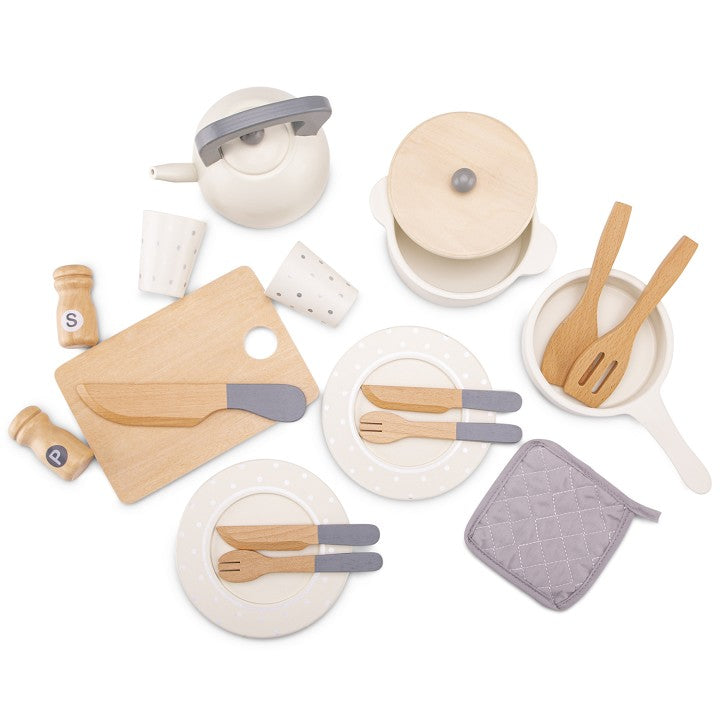 Tableware play set - Wooden 20pc