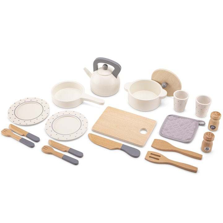 Tableware play set - Wooden 20pc