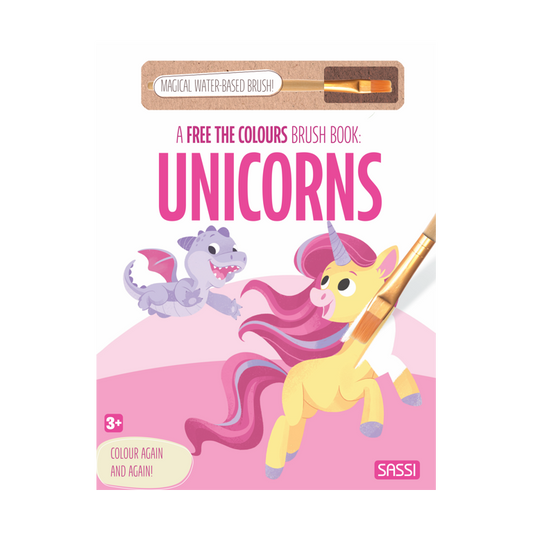 A Free the Colours Brush Book - Unicorns