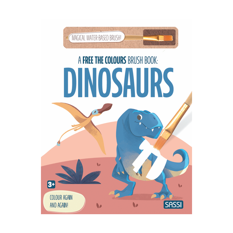 A Free the Colours Brush Book - Dinosaurs
