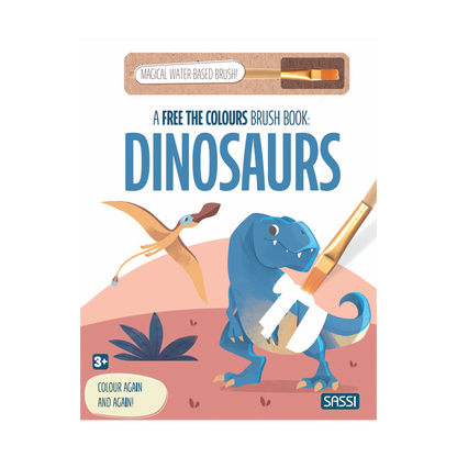 A Free the Colours Brush Book - Dinosaurs