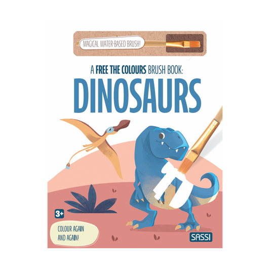 A Free the Colours Brush Book - Dinosaurs