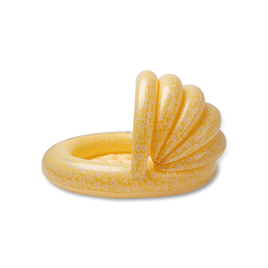 Inflatable Children’s Pool with Canopy - Florish Yellow - 100cm-77cm