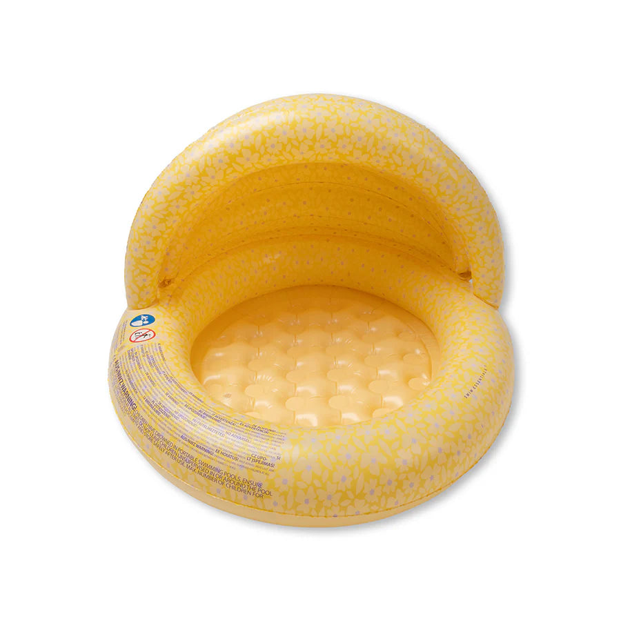 Inflatable Children’s Pool with Canopy - Florish Yellow - 100cm-77cm