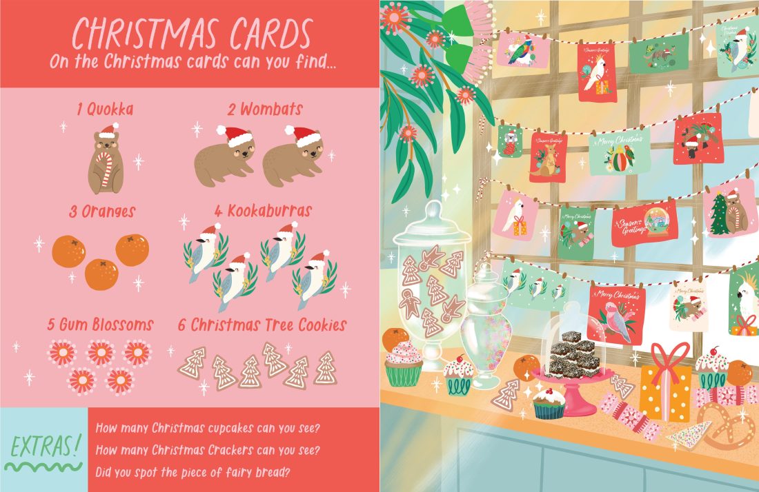 Aussie Christmas Search and Find - Hardcover Book