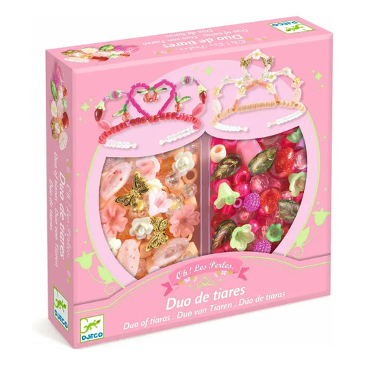 Duo of Tiaras Pink Bead Set