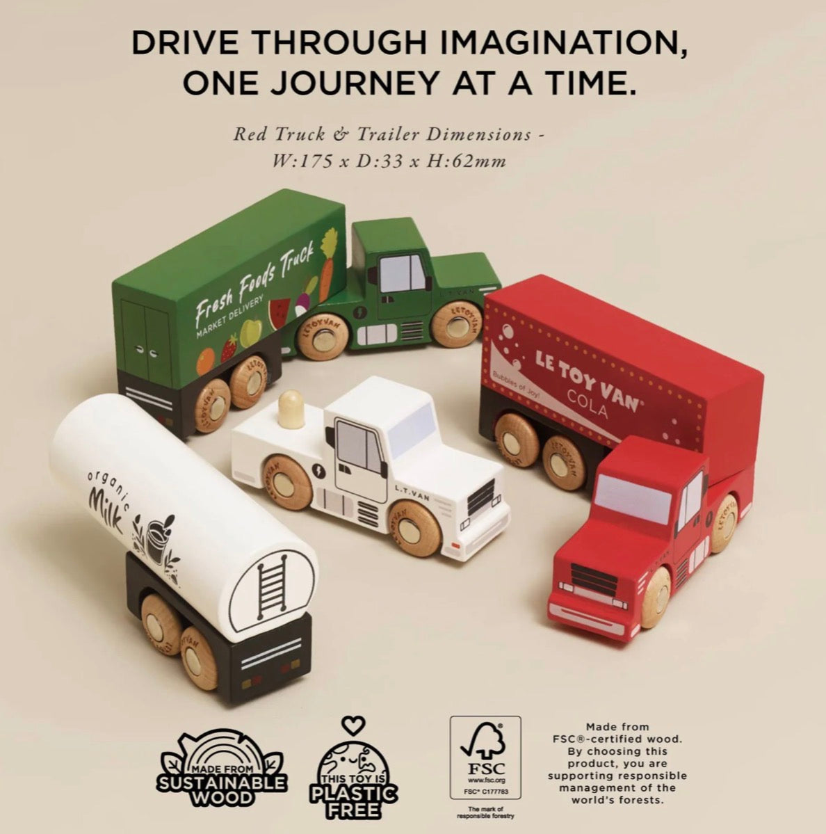 Wooden Toy Trucks