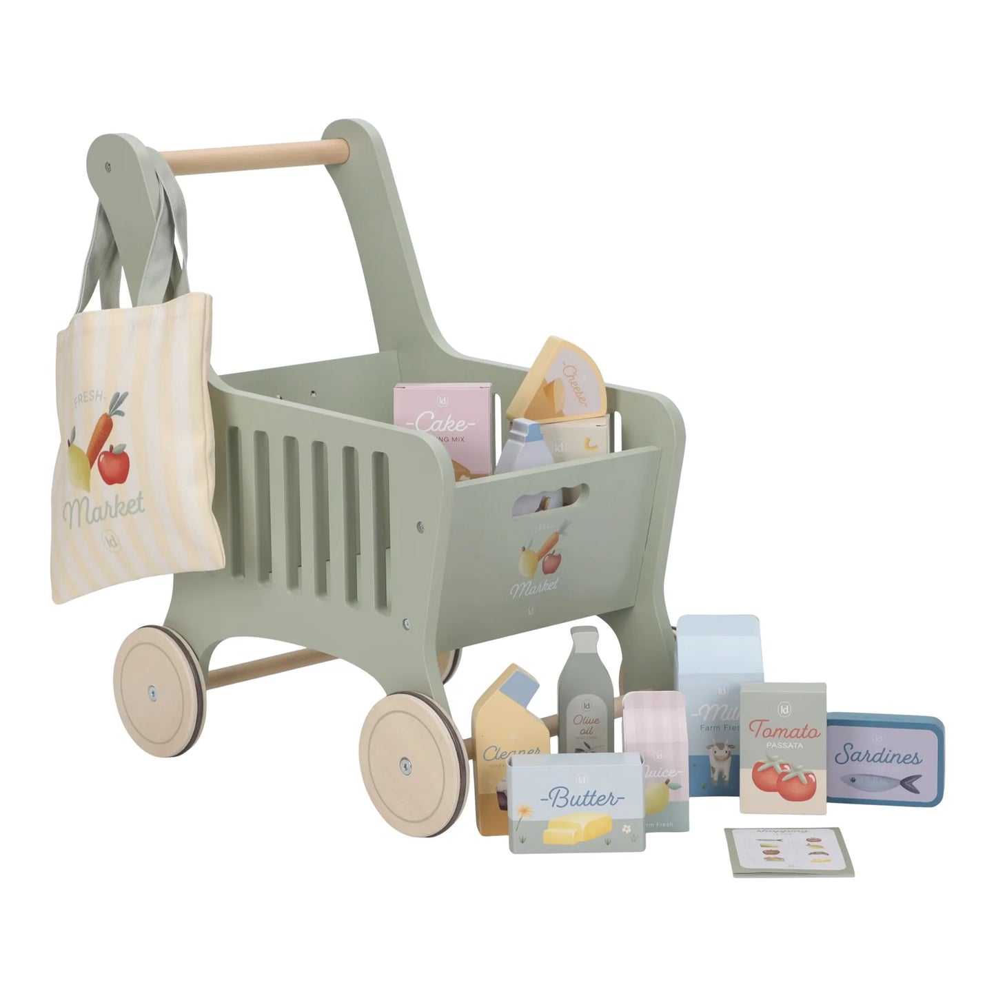 Wooden Play Shopping Trolley