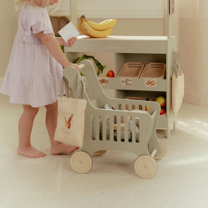 Wooden Play Shopping Trolley