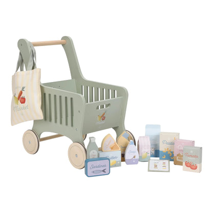 Wooden Play Shopping Trolley