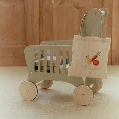Wooden Play Shopping Trolley