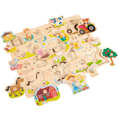 Farm - Large Peg Puzzle FSC