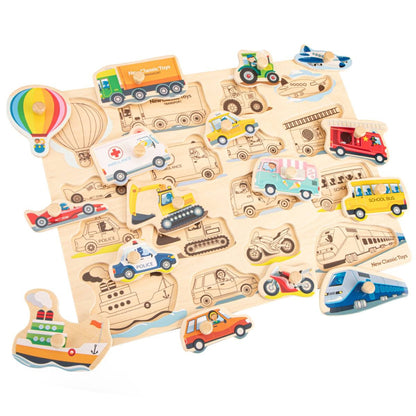 Transport - Large Peg Puzzle FSC