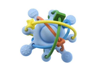 Silicone Sensory Space Rattle Teether