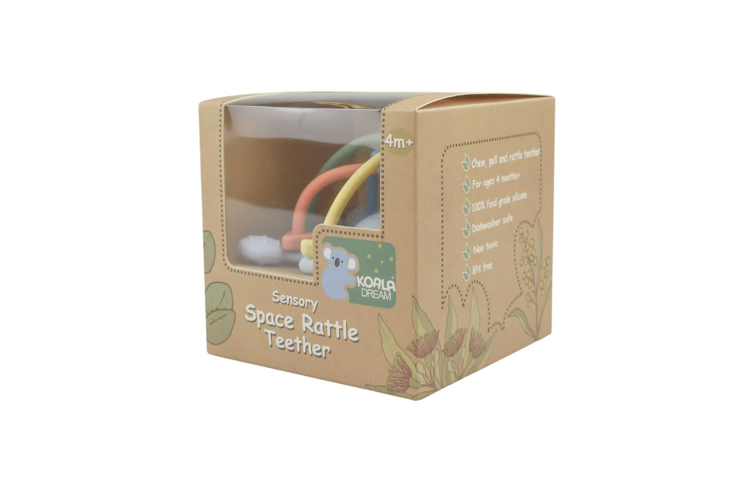 Silicone Sensory Space Rattle Teether