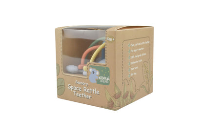 Silicone Sensory Space Rattle Teether