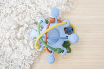 Silicone Sensory Space Rattle Teether