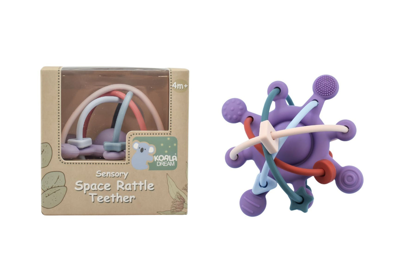 Silicone Sensory Space Rattle Teether