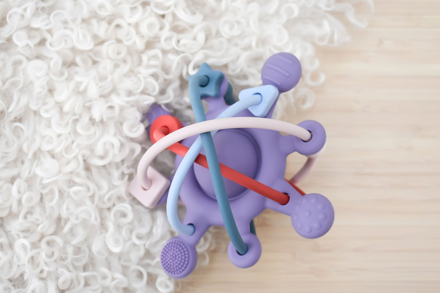 Silicone Sensory Space Rattle Teether