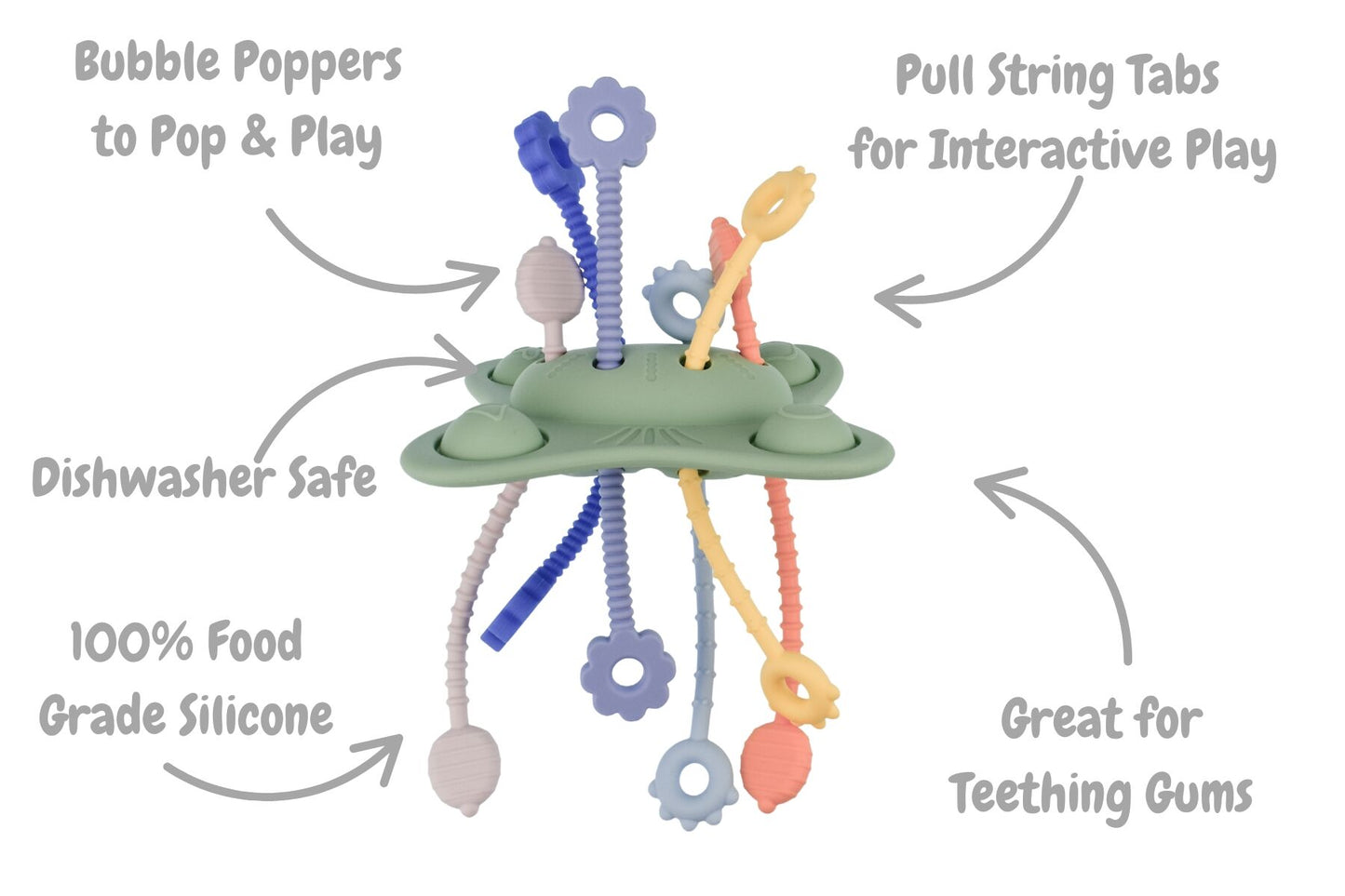 Silicone Pop and Pull Sensory Teether