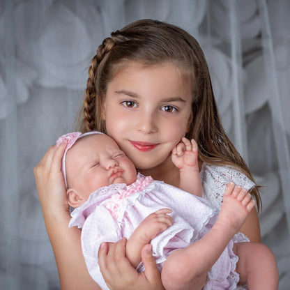 Reborn Doll | Weighted & Hand Painted Soft Body - Pink & White