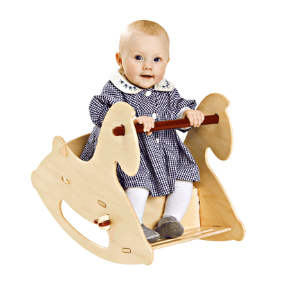 Wooden Rocking Horse - Natural Wood