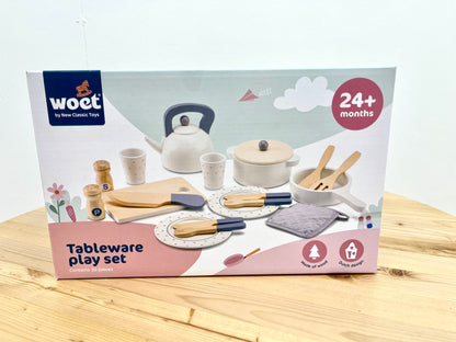 Tableware play set - Wooden 20pc