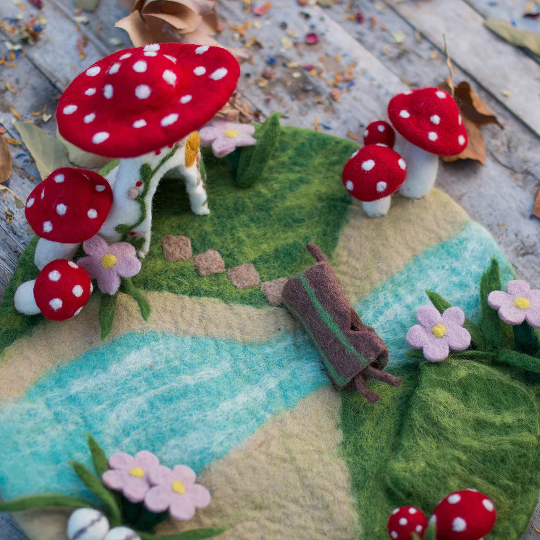 Fairy Streamlet Habitat - Felt Mat (For Gus+Mabel Tray)