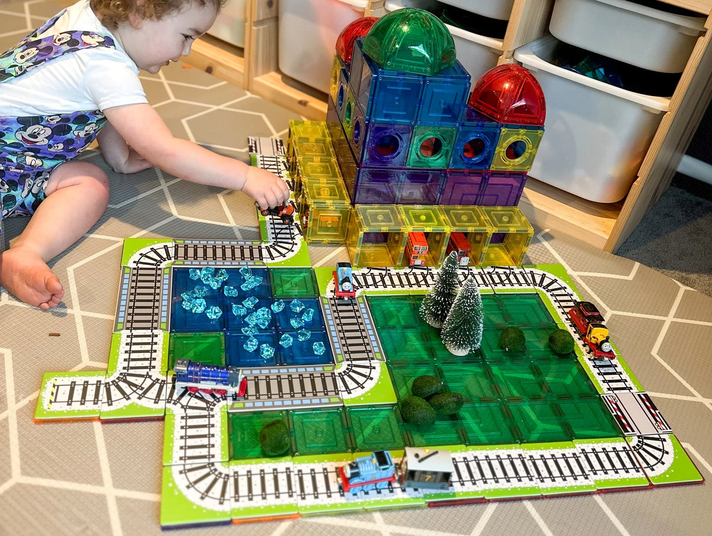 Magnetic Tile Topper - Train Track Pack 36 Piece