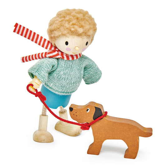 Wooden Doll - Mr Goodwood & His Dog
