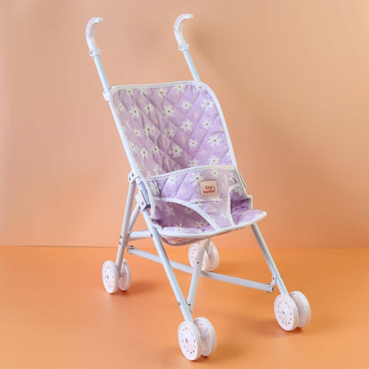 Folding Doll's Stroller - Lilac Daisy Cover