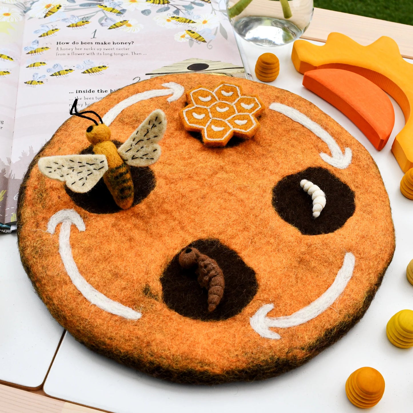 Felt Lifecycle of a Honey Bee