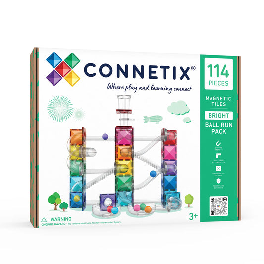 NEW Ball Run Bright Pack 114pc - Connetix Tiles * In Store Pick Up Only*