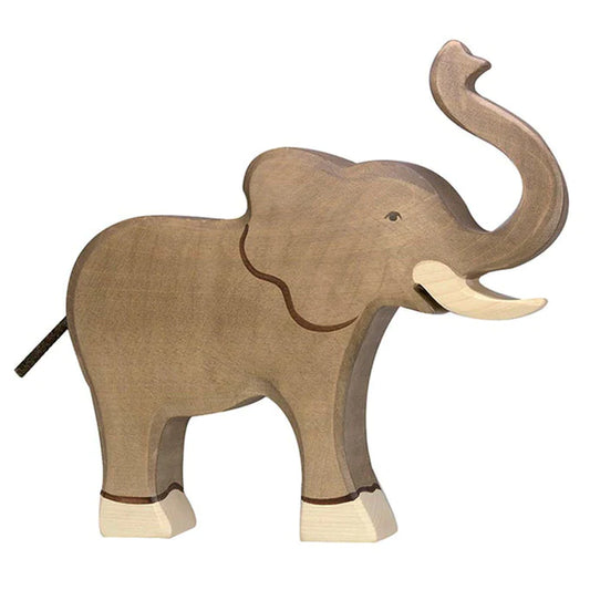 Elephant, trunk raised - Holztiger