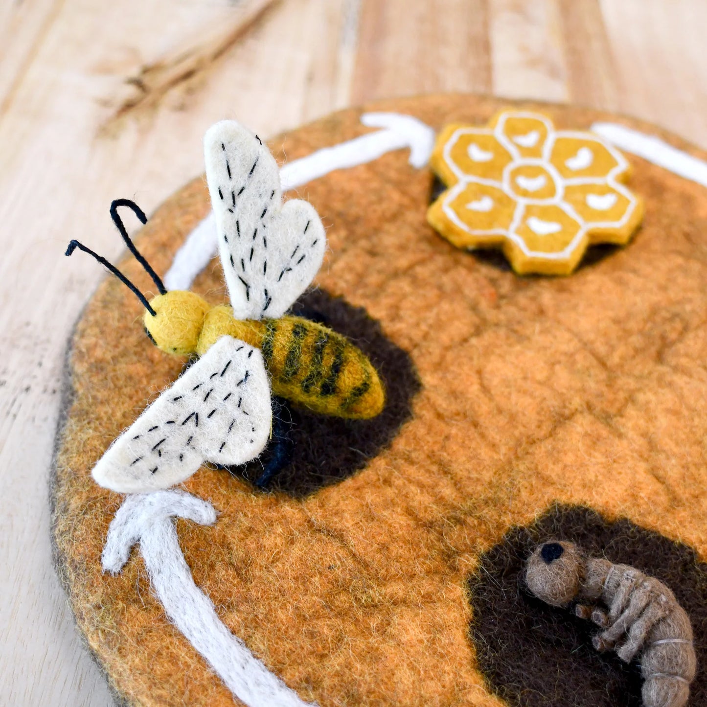 Felt Lifecycle of a Honey Bee