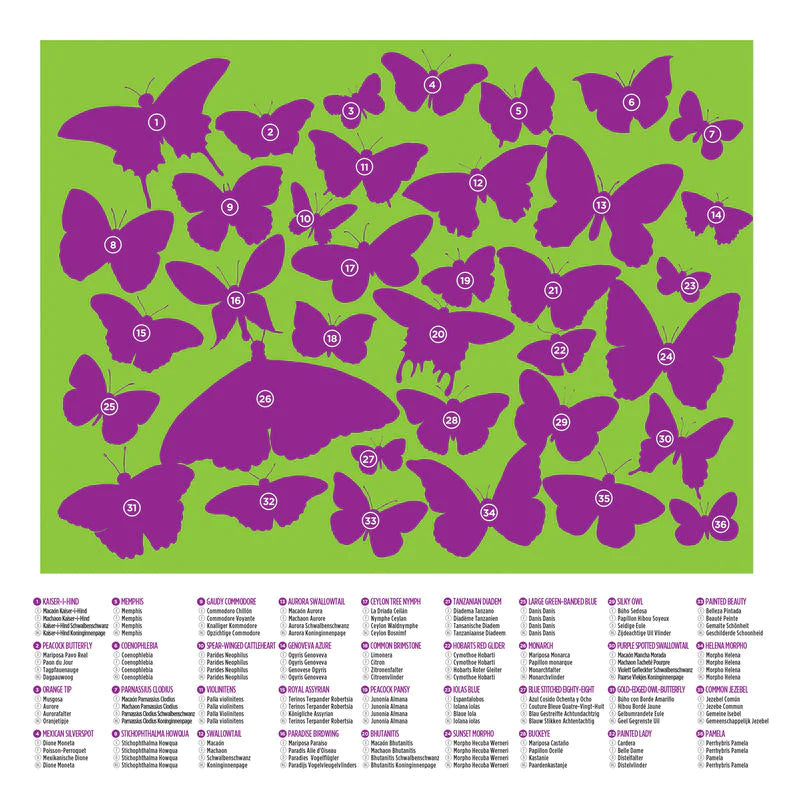 36 Animal Puzzle - Butterflies 100pc